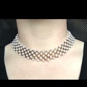 Vintage Gold and Pearl Choker.